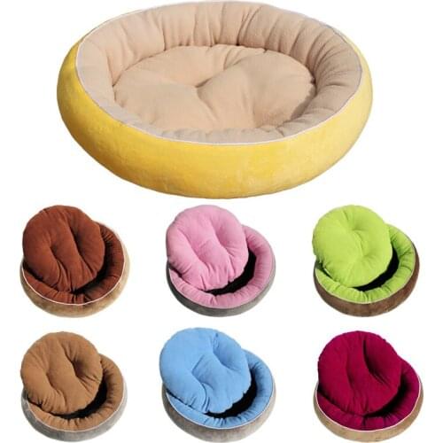 Soft Pet Dog Bed Mat Round Cat Cot Nest Pet House Dog Cushion Plush Pad Puppy Lounger Sofas Products for Small Medium Dogs