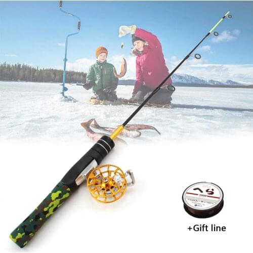 60cm Fishing Rod and Fishing Reel set winter fishing rods Carbon Fiber Spinning Rod Catch big fish Superhard Tackle
