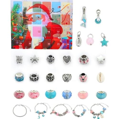 Jewelry Calendar Set Wonderful Christmas DIY Bracelet Festive Party Supplies Party Diy Decorations