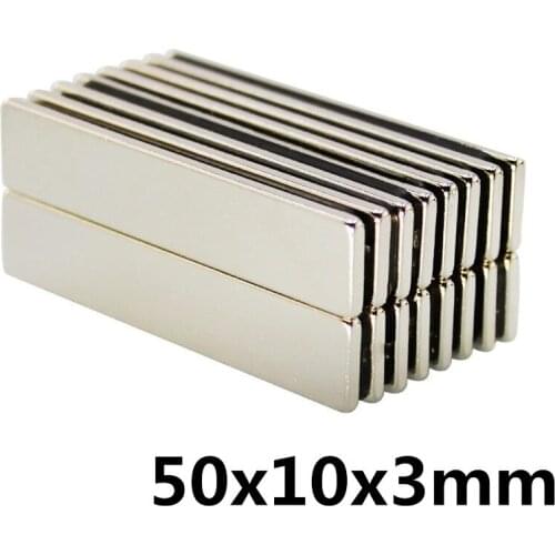 50x10x3 Block NdFeB Neodymium Magnet N35 Super Powerful Permanent Magnetic