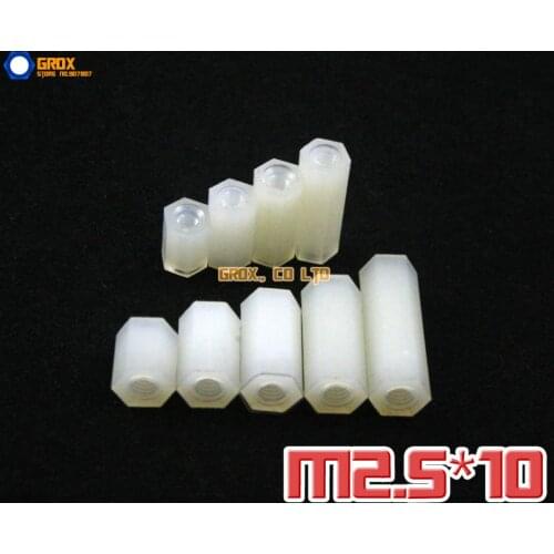 150 Pieces Nylon M2.5 x 10mm Female PCB Motherboard Standoff Spacer