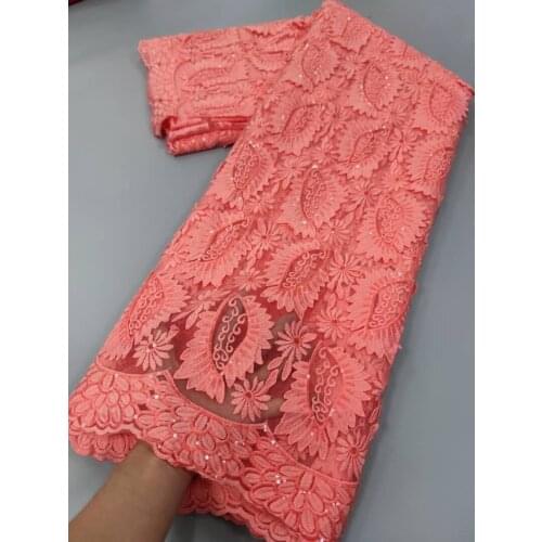 Nigerian Laces Fabrics High Quality Tulle Lace African Tulle Laces With Sequins For Wedding French Net Lace Fabric 5 Yards