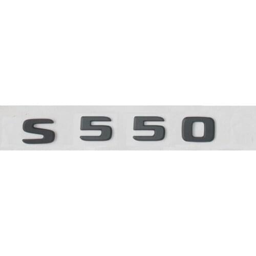 Black Flat Letters FOR S 550 Number Trunk Emblems Badges for Mercedes Benz S550