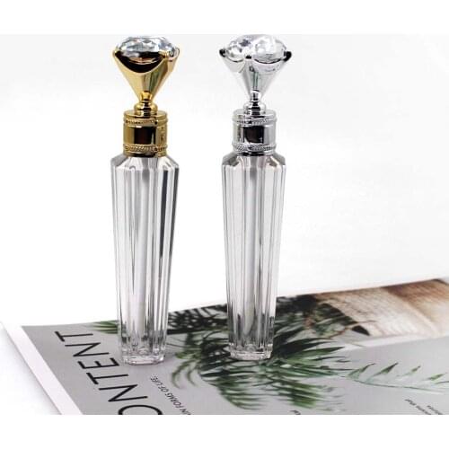 2ml Clear Plastic diamond lip gloss tube cosmetics unique crown empty lipgloss container bulk