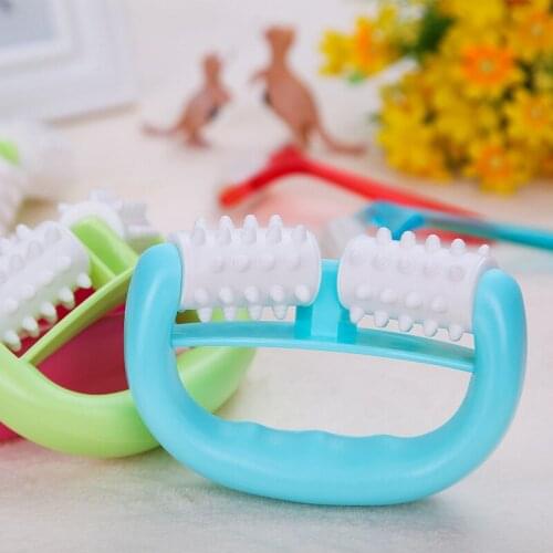 Handheld Anti Cellulite Relax Ease Muscle Ache Body Massage Roller Stick Neck Leg Foot Pain Relief Massager Cell Roll Wheel