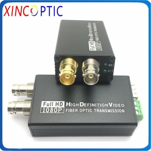 Broadcast 1920*1080P 1Ch Forward Mini 3G-SDI Video Fiber Converter with 1Ch Reverse RS485 Data and Loopback SX BIDI 20KM LC SFP