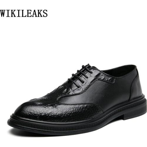 Black Oxford Shoes for Men 2021 Platform Brown Dress Shoes Man Formal Men Wedding Shoes Luxury Chaussure Homme Zapatos De Hombre