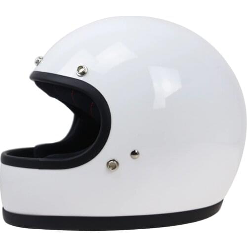 Pure Handmade vintage motorcycle helmet Full face helmet Light weight Fiberglass Shell DOT ECE approve helmet