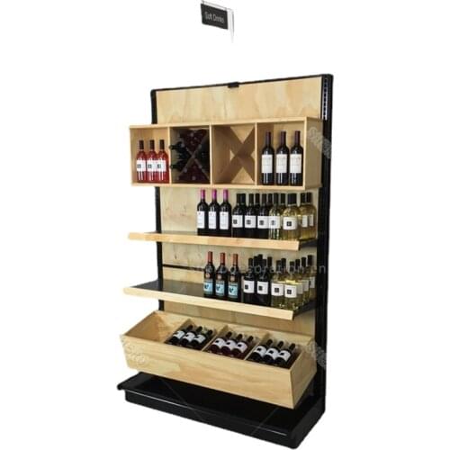 Store Product Counter Display Stands,shop Shelves and Display Bar Cabinet Retail Liquor Store Wine Shopping Wooden Display Rack