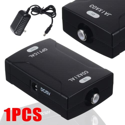 1pc Coax Coaxial RCA to Optical Toslink SPDIF Digital Audio Signal Converter Adapter