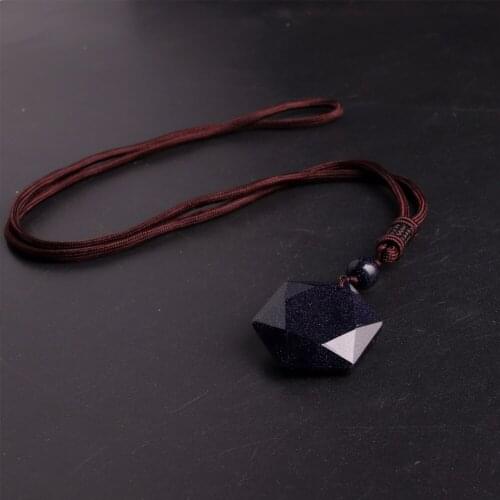 1PCS Merkaba Power Necklace Natural Stone 30mm Reiki Healing Point Necklaces Pendants Women Spiritual Jewelry For Drop Shipping