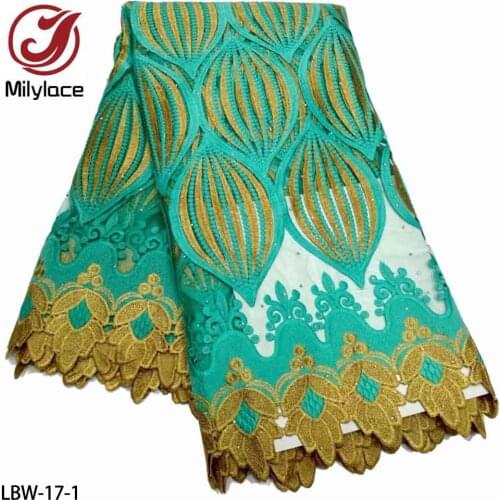 2021 French Tulle Fabric Embroidery with Stones African Net Lace Fabrics for Wedding Party LBW-17