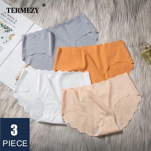 3Pcs/lot Seamless Panty Set Underwear Female Comfort Intimates Fashion Female Low-Rise Briefs Solid Color Lingerie Drop Shipping