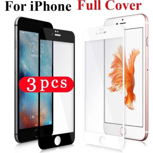 3Pcs cover tempered glass for iphone SE 2020 11 pro X XS MAX XR 8 7 6 6s plus phone screen protector protective film on glass