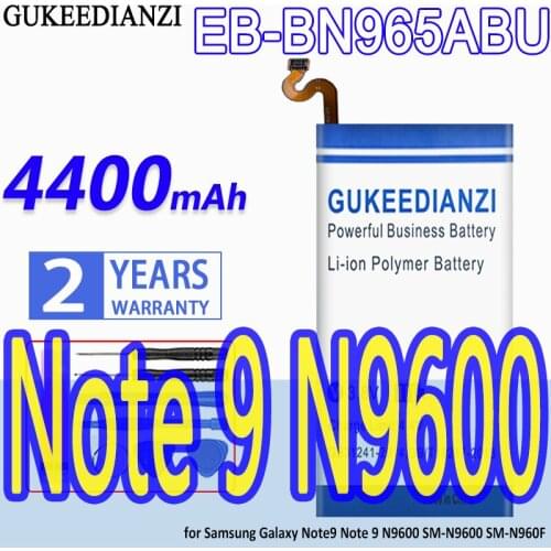 High Capacity GUKEEDIANZI Battery EB-BN965ABU 4400mAh for Samsung Galaxy Note9 Note 9 N9600 SM-N9600 SM-N960F