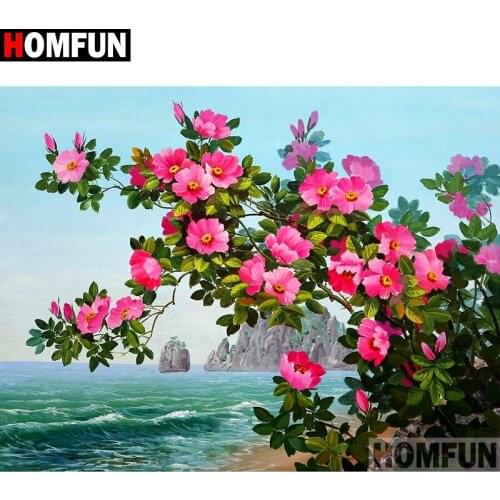 HOMFUN Full Square/Round Drill 5D DIY Diamond Painting "Flower landscape" Embroidery Cross Stitch 3D Home Decor Gift A11634