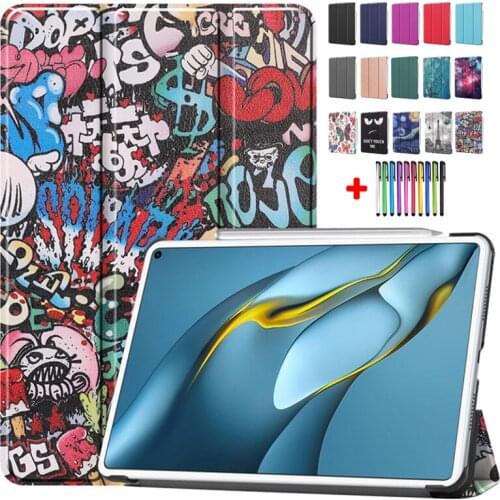 Case For Huawei MatePad Pro 10.8 Case Tri-Fold PC Tablet Etui Funda For Huawei Matepad Pro 10 8 Case Cover 10.8 inch 2021 2019