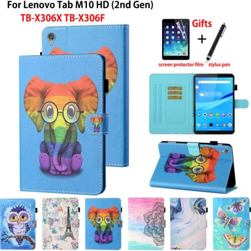 Case For Lenovo Tab M10 HD 2nd Gen TB-X306X TB-X306F 10.1" Cover Funda Tablet Auto Wake Kids Fashion Cartoon Stand Shell +Gift