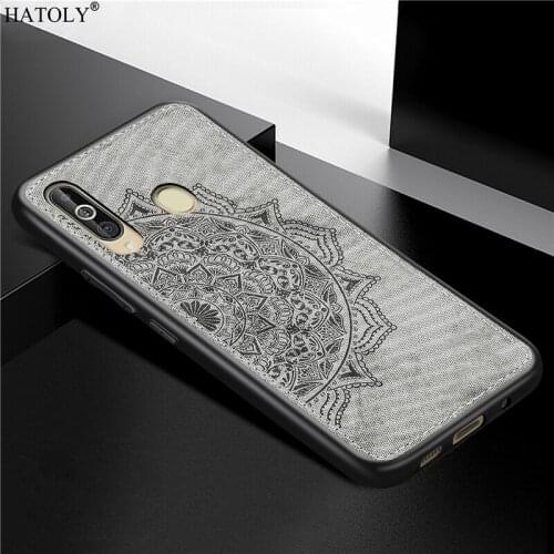 For Samsung Galaxy A60 Case TPU Frame Cloth Fabric Back Cover For Samsung A60 Phone Bumper Case For Samsung A60 Cover A606F 6.3"