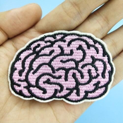 Human Brain (Size:7.1x4.6cm) Iron on DIY Cloth Sticker Clothing Garment Apparel Patch Accessories