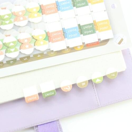 Domikee New cute Korean colored office school index label stickers lot student sticky tab note pad stationery 6 sheets/lot