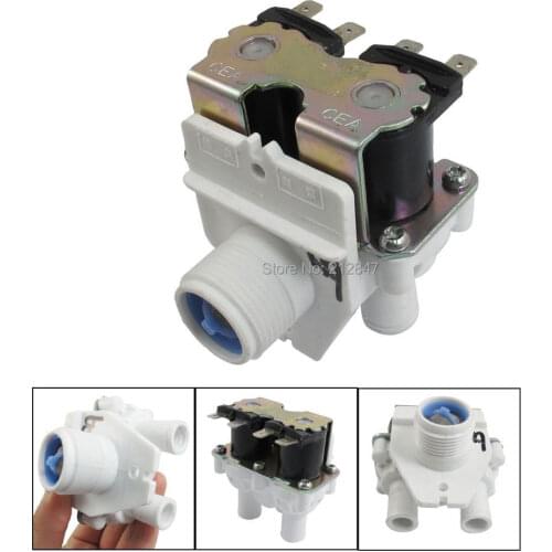 AC 220-240V 27mm Thread Diameter Double Tubes Washing Machine Solenoid Valve