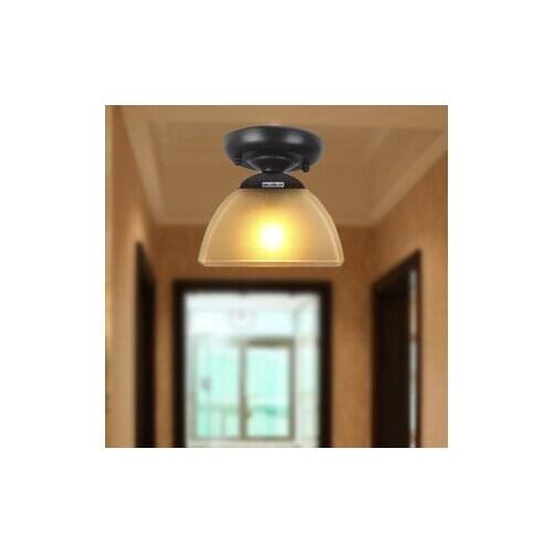 European Attract Top Light Northern Europe Wrought Iron Balcony Light Europe Small A Chandelier Single Head Concise Glass Bar