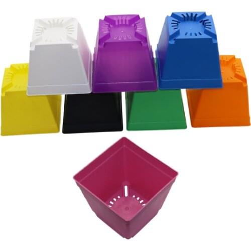 2pcs Plant Nursery Flower Pots Plastic Plant Breeders Square Pots Planted Flower Boxes Suitable For Plant Cultivation Tools