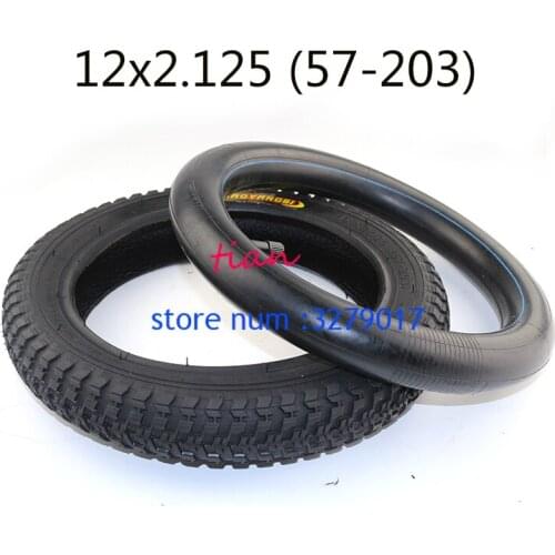 Super quality Bike Stroller Urban Electric Scoote Tire Set 12 1/2 x 2 1/4 inner and outer tyre 12 * 2.125 57-203 tube tyre