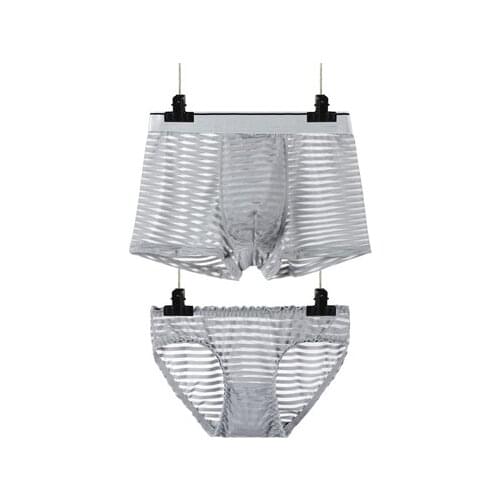 DENNYLITER 2019 Hot Cool Lace Couple Panties Breathable Mesh Temptation Boxer Men Underwear Women’s Underpants Lovers Underwear