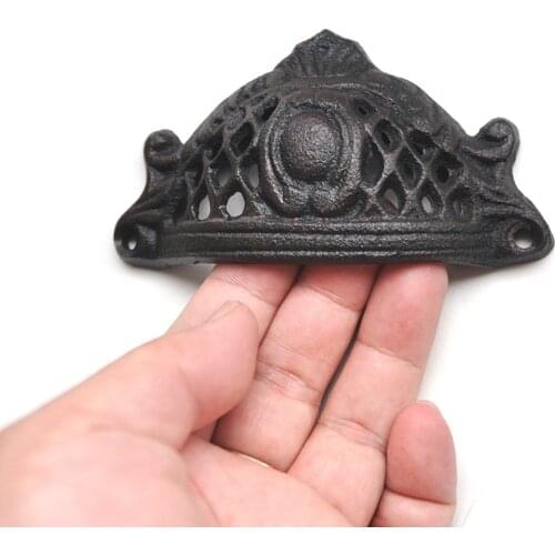 Cast Iron Hollow Crown Handle Heavy Duty Knob Unique Design European Retro Garden/Home Door/Cabinet/Drawer Pull Decor Bathroom