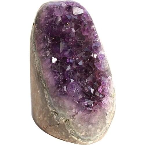 MOKAGY Natural Purple Color Amethyst Stand Geode Ornament for Sale 500g-680g 1pc