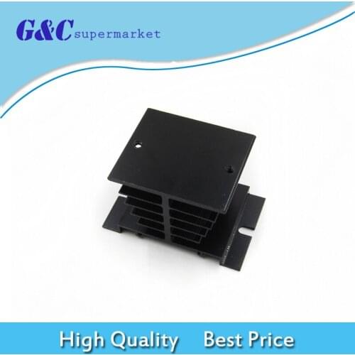1pc Black Single Phase Solid State Relay SSR Aluminum Heat Sink Dissipation Radiator Newest Suitable for 10A-40A diy electronics