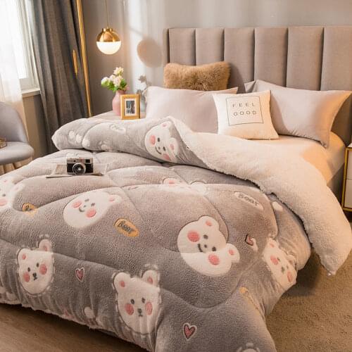 Luxury Magic Velvet Duvet Cover, Single/Double/Queen/King Size Winter Warm Thicken Bed Quilt Cover,Plush Bedclothes,Bedding Set