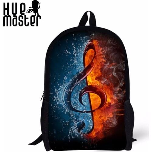 Teenage Rucksack 17 inch Leisure Travel Bagpack Cartoon Musical Note Students Boy Girl School Bags Fashion Cool Mochila Infantil