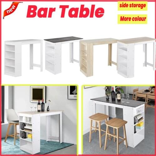 Save Space Table Modern Design E1 Grade Particle Board Wooden Bar Table Simple And Generous Bar Table Kitchen Furniture HWC 2021
