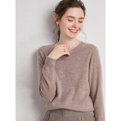 Zocept Quality Pure Merino Wool Sweaters Autumn Winter Womens Clothing Casual Loose Jumper O-Neck Long Sleeved Female Pullovers