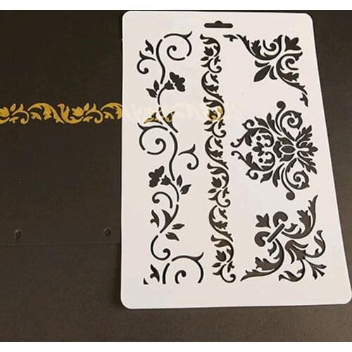 1Pcs New Vine Flower Layering Stencils Walls Painting Scrapbook Embossing Paper Album Kids Drawing Painting Templates