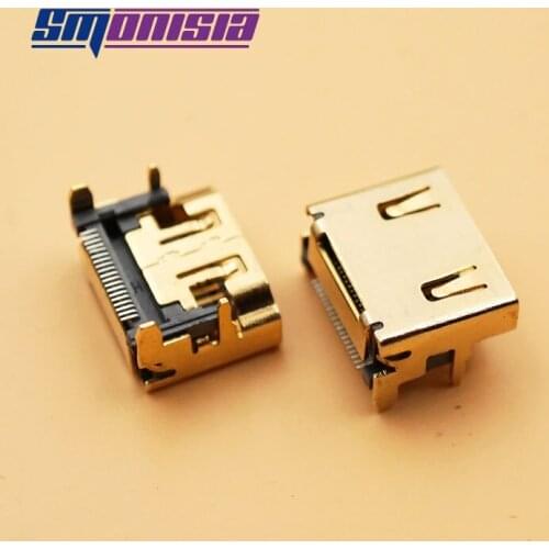 Smonisia 100PCS HDMI-compatible HD Interface Female Connector HD Transmission Socket 19PIN SMT FOR notebook tablet PC