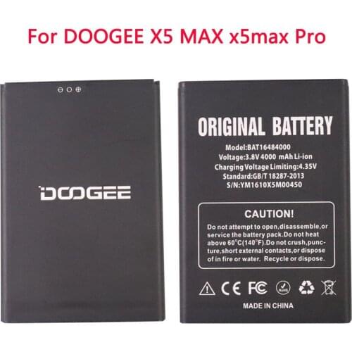 100% High Quality BAT16484000 4000mAh Battery For DOOGEE X5 MAX x5max Pro phone battery