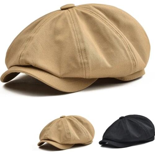 2021 Fashion All-match Newsboy Hat for Men and Women Outing Sun-shade Beret Boina, Painter Hat, Outdoor Leisure Octagonal Hat