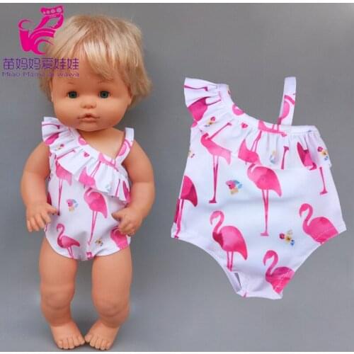 40cm doll bikini dress for 42cm Nenuco Ropa y su Hermanita 17 inch baby doll swim clothes