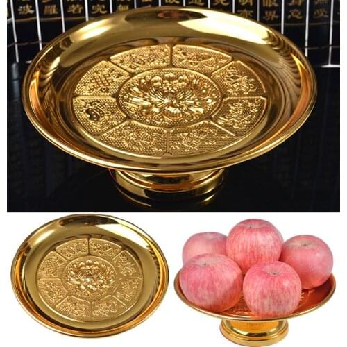 Buddhist alloy fruit dish fruit bowl Buddha multiplier pujas buddhism