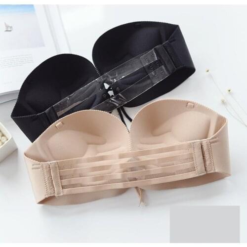 Mozhini Sexy Strapless Push Up Seamless Bra minimizer Padded bra for women palms massage bra Sexy Wireless Straps Push Up Bra