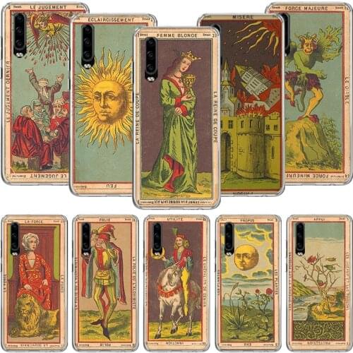 Tarot Cards Reading Art Phone Case For Huawei P30 P40 P20 P10 Mate 20 10 30 Lite Pro P Smart Z Plus Printing Cover Coque Shell