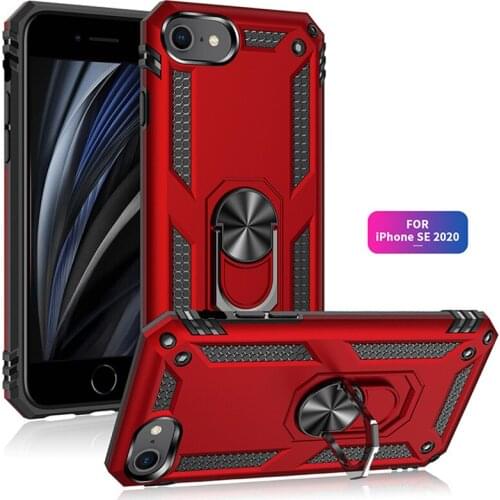 For iPhone SE 2020 Case SE2 Case Magnet Car Ring Stand Holder Cover For iPhone SE 2 2020 4.7 inch A2275 A2296 A2298 Coque Funda