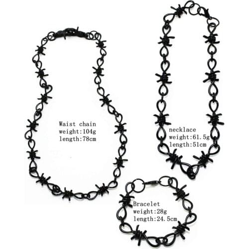 Long Metal Wallet Belt Chain Rock Punk Trousers Hipster Pant Jean Keychain Black Ring Clip Keyring Mens Hip Hop Jewelry