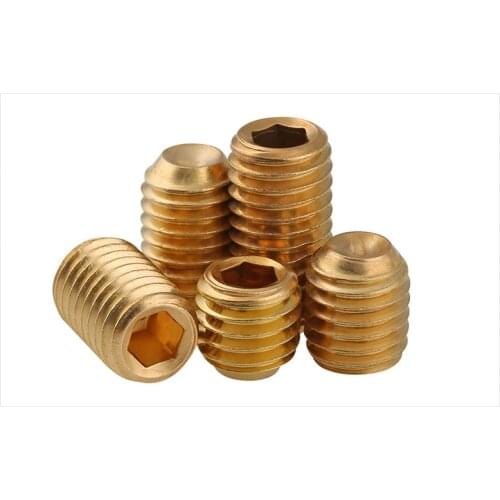 DIN916 brass set screws Concave hex socket Chimi screws M3 M4 M5 M6 M8 M10 screw headless Top wire machine screw