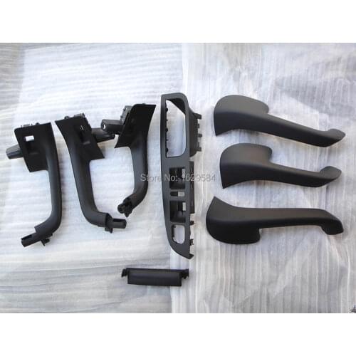 Brand New Car Black Interior Door Grab Handle Cover Trim Switch Bezel Set For VW GOLF JETTA MK5 GTI