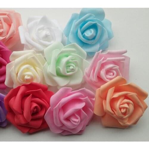 25/50/100Pcs Artificial PE Foam Rose Flowers Head DIY Wedding Home Room Decor Flores Artificiales